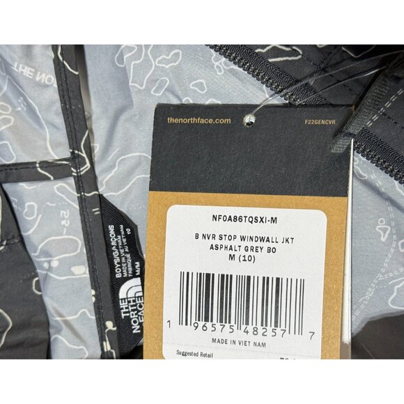 The North Face Kids Never Stop Hooded WindWall Jacket Asphalt Grey Size M (10) - Picture 11 of 14